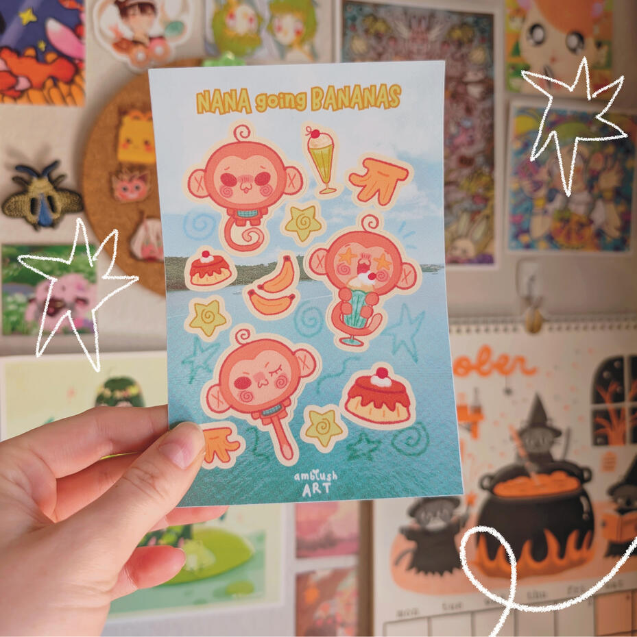 Nana Going Bananas Sticker Sheet Nana Going Bananas Sticker Sheet